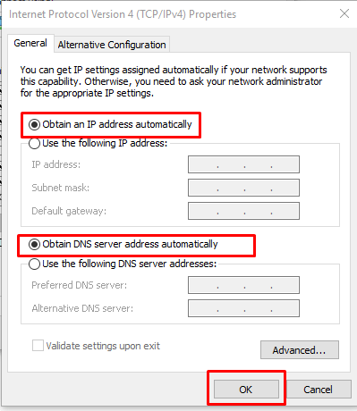 how to fix an IP address