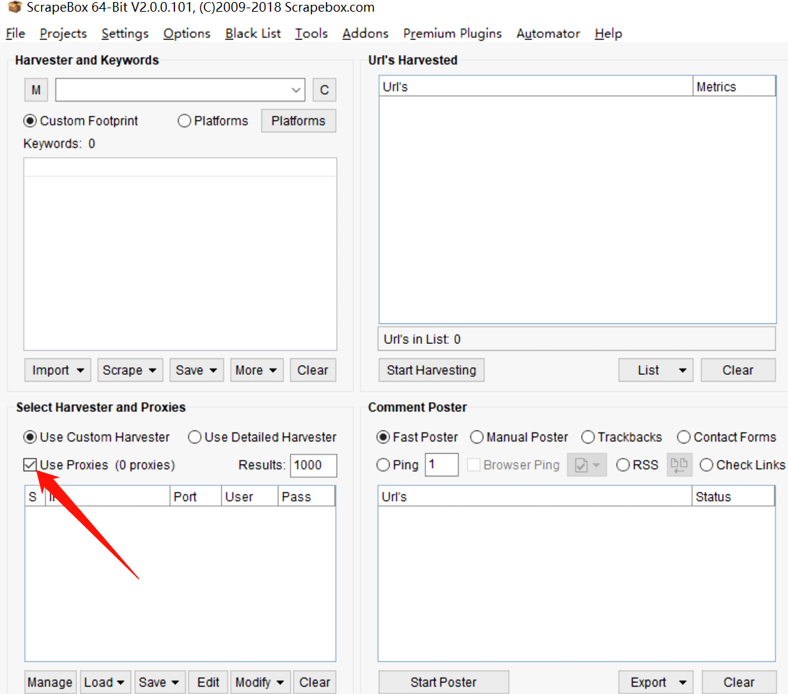 configure the proxies