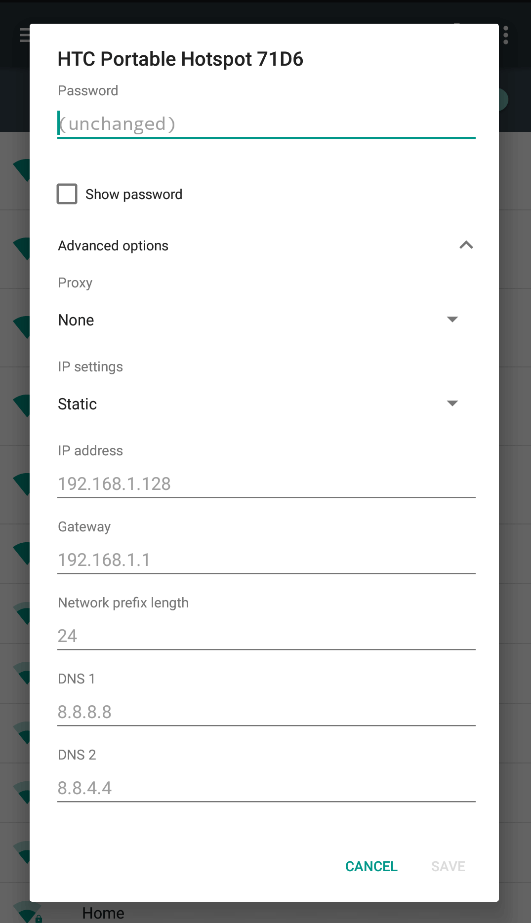 Change Local IP Address Android - Step 5