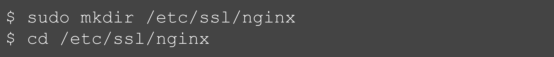 /etc/ssl/nginx directory