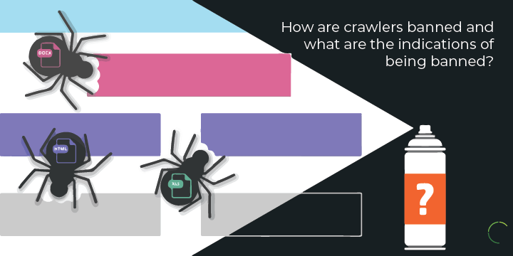 How are crawlers banned and what are the indications of being banned?