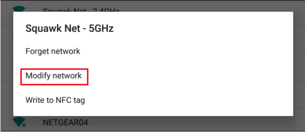 Modify Network