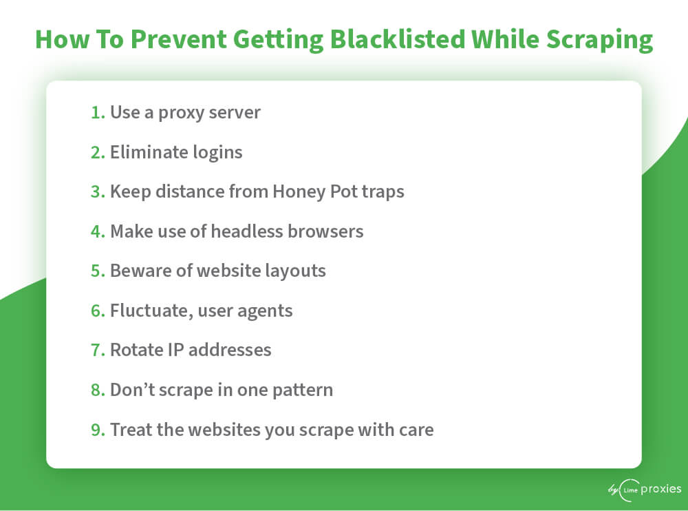 prevent getting blacklisted while scraping